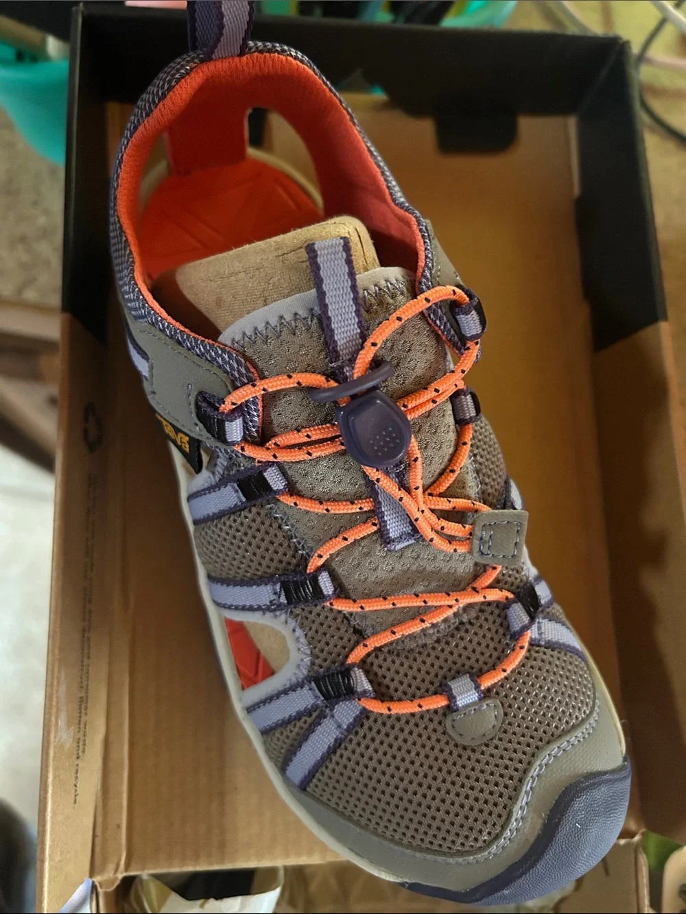 Teva Kids Gray, Blue & Orange Outdoor Sandal